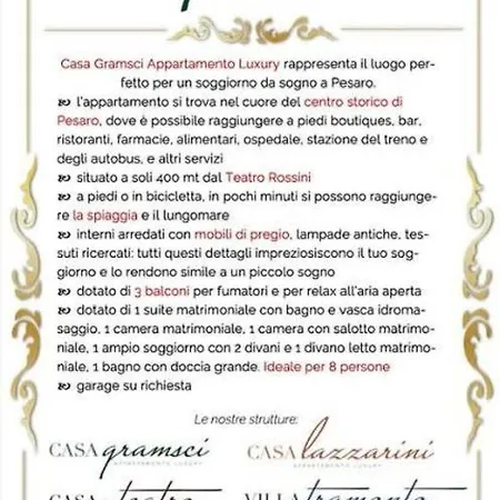 Casa Gramsci Luxury Apartment Pesaro Exterior photo